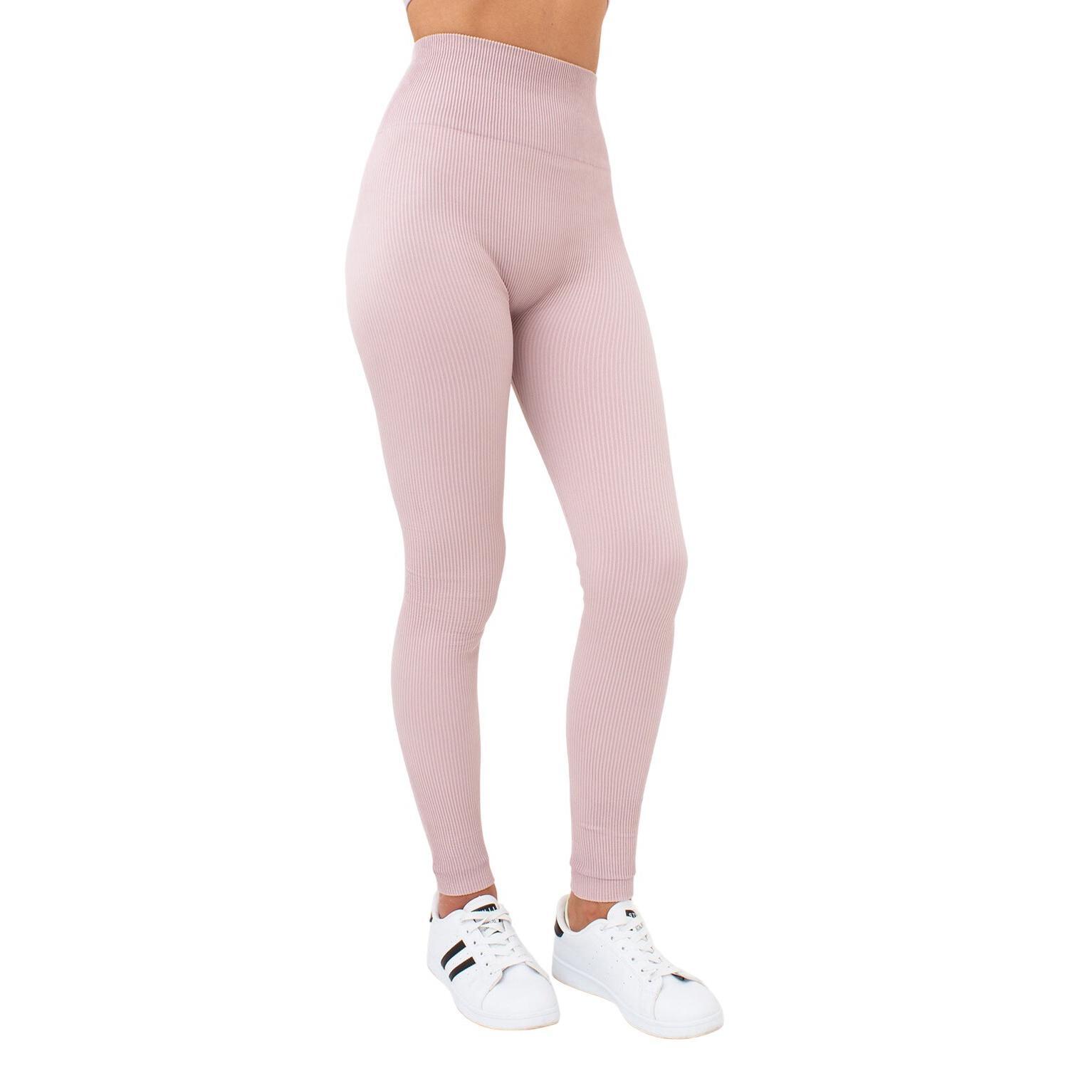 Леггинсы с микрофибры Giulia 7023 Leggings Rib L/XL розовые