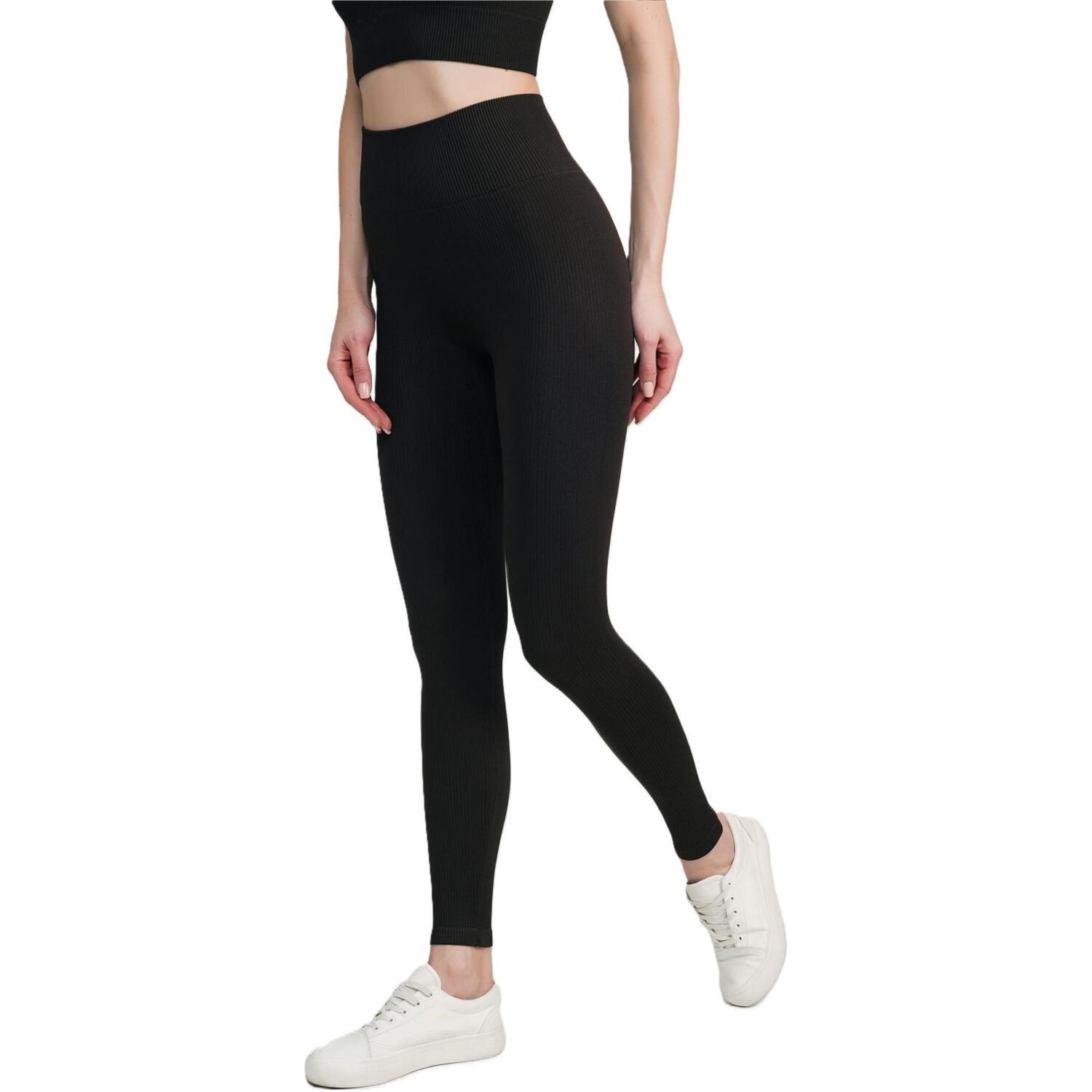 Леггинсы с микрофибры Giulia 7554 Leggings Rib 02 L/XL черные
