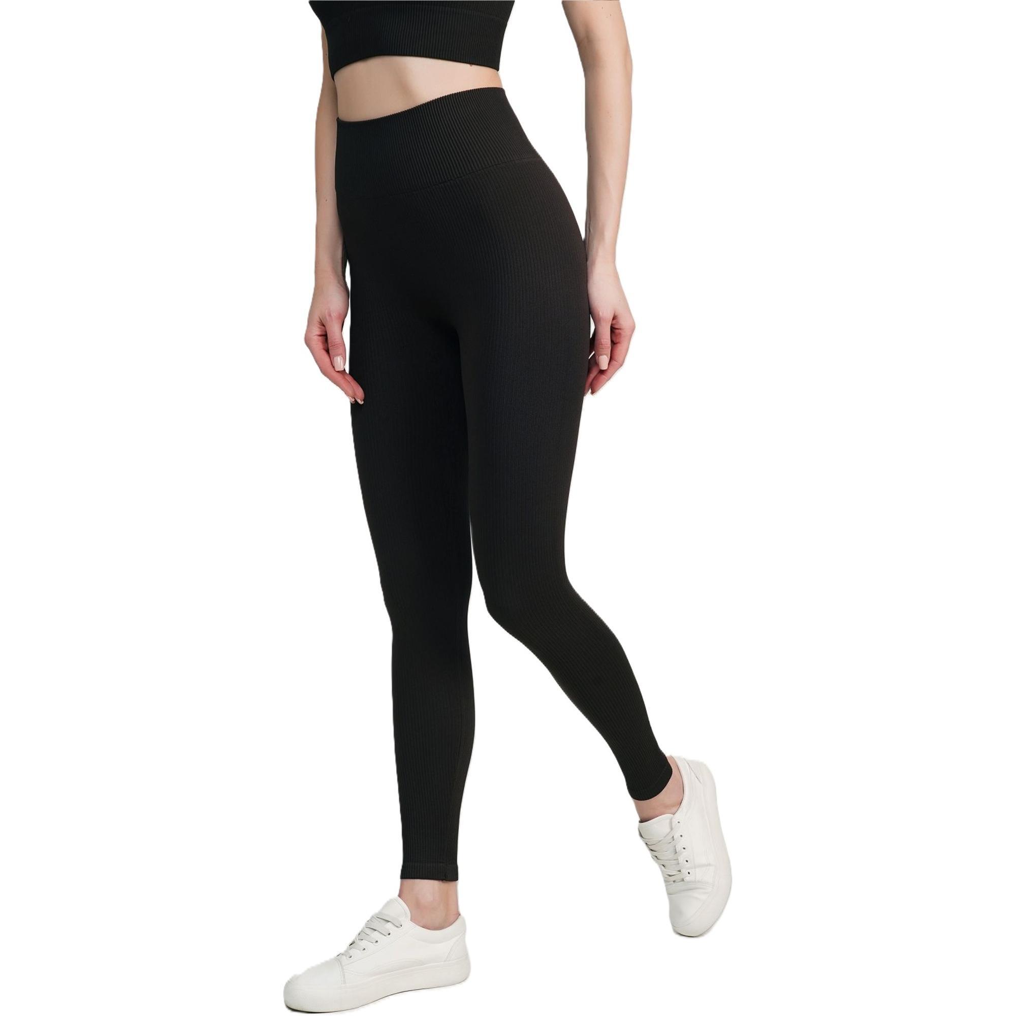 Леггинсы с микрофибры Giulia 7554 Leggings Rib 02 S/M черные фото 1