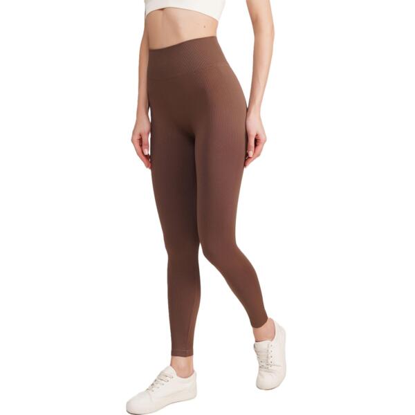 Легинсы из микрофибры Giulia 7554 Leggings Rib 02 S/M deep taupe