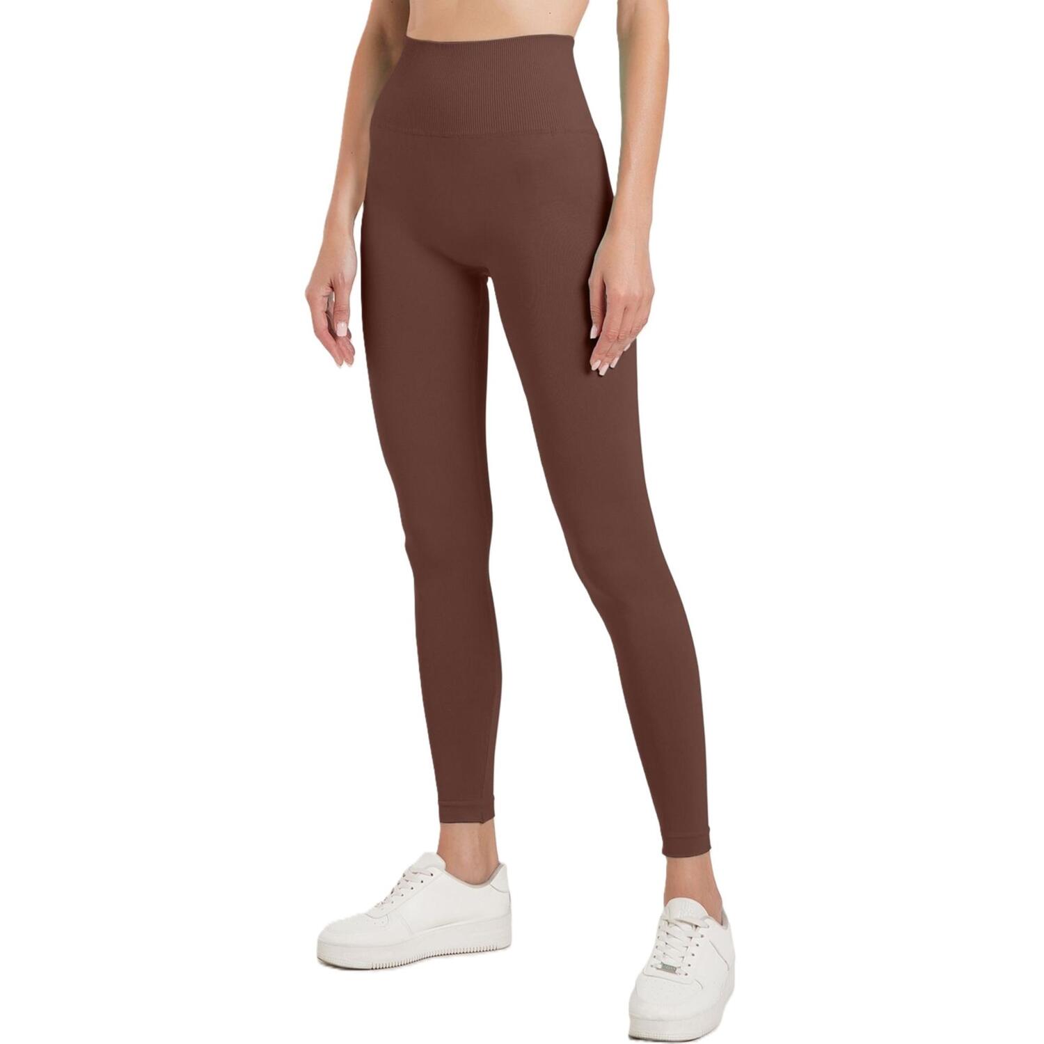Легінси з мікрофібри Giulia 7131 Leggings Shape S/M коричневіфото