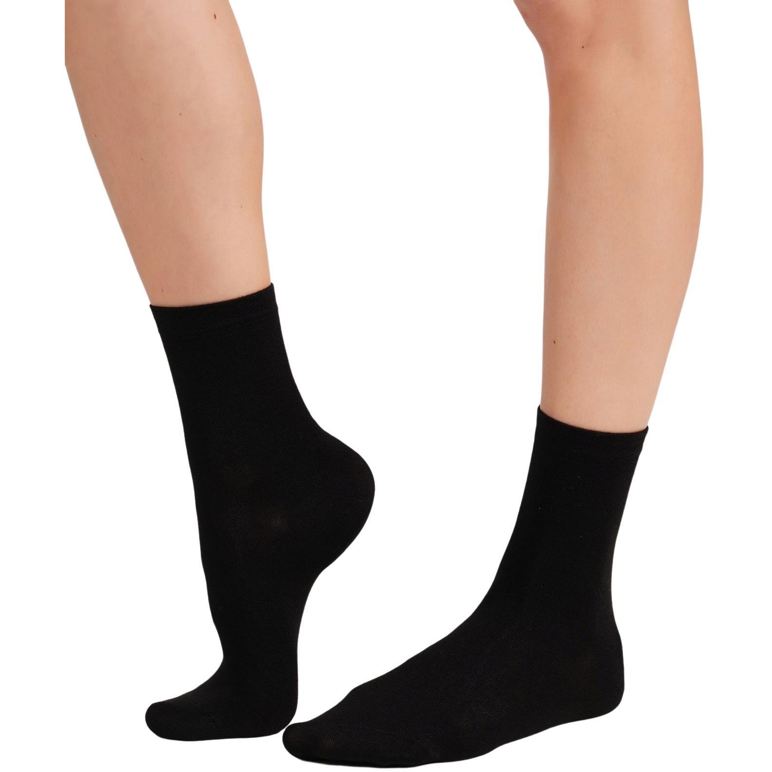 Женские носки средней высоты из бамбука Giulia 7524 Ws3 Bamboo 36-40 черные фото 1