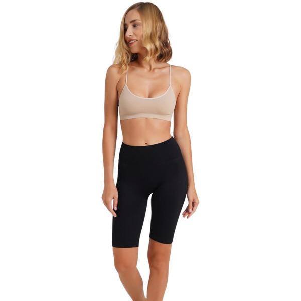 Велосипедки в рубчик Giulia 7140 Tracks Rib One size черные фото