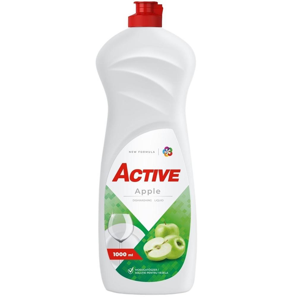 Гель для миття посуду Active 1л зелене яблукофото1