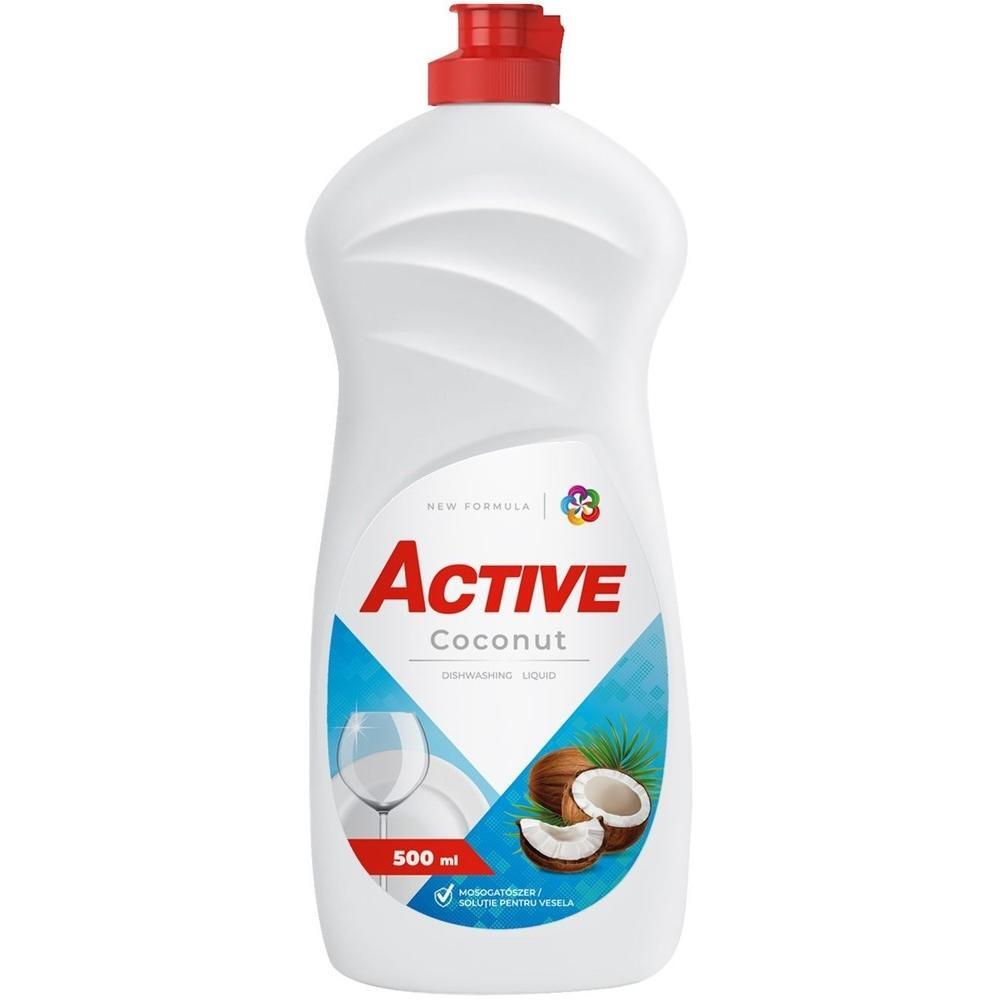 Гель для миття посуду Active 500 мл кокосфото1