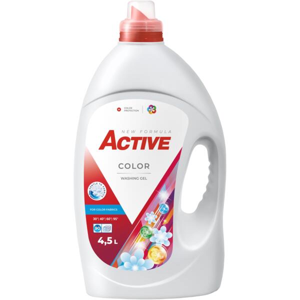 

Гель для стирки Active Color с ароматом свежести 4,5л.