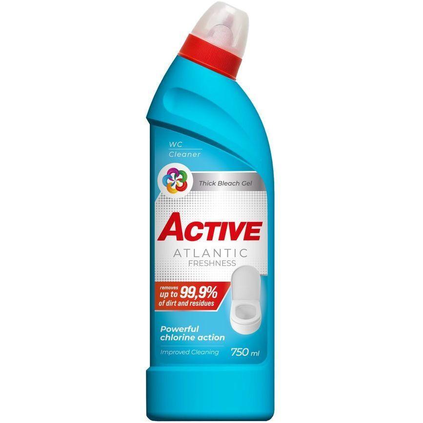 Засіб для чищення унітазу з хлором Active Ocean Fresh 0,75лфото1