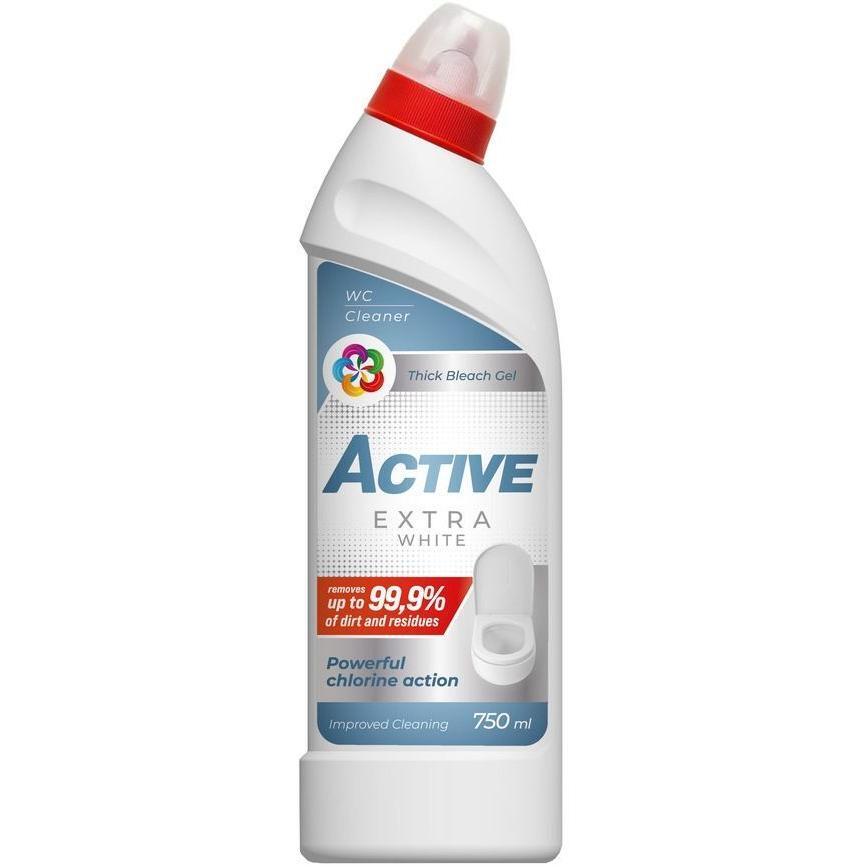 Засіб для чищення унітазу з хлором Active Ultra White 0,75лфото1