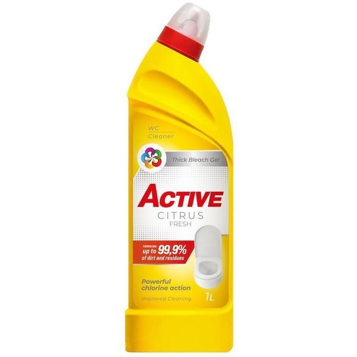 Засіб для чищення унітазу з хлором Active Citrus Fresh 1лфото1