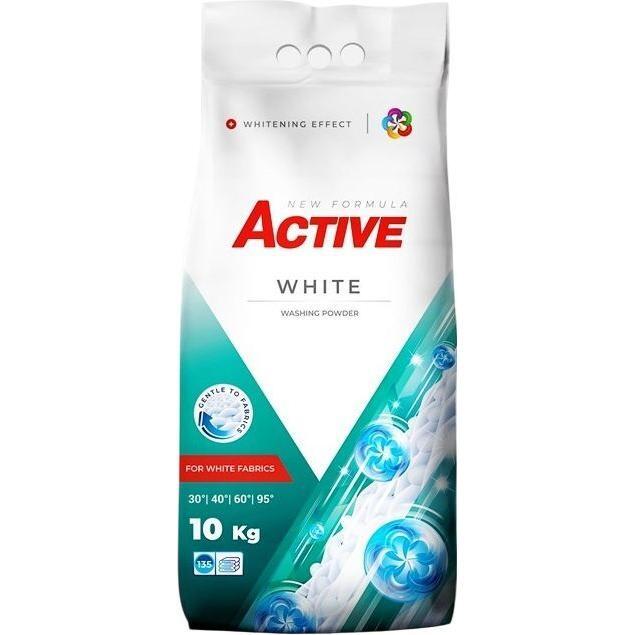 Порошок для прання Active White з ароматом свіжості (пакет) 10кгфото1