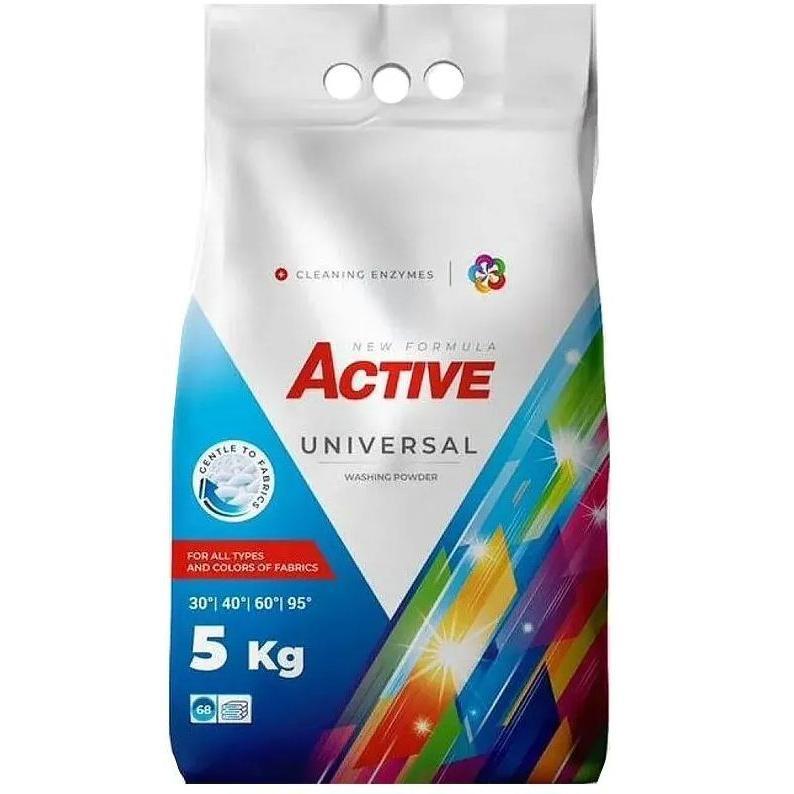 Порошок для прання Active Universal з ароматом свіжості (пакет) 5кгфото1