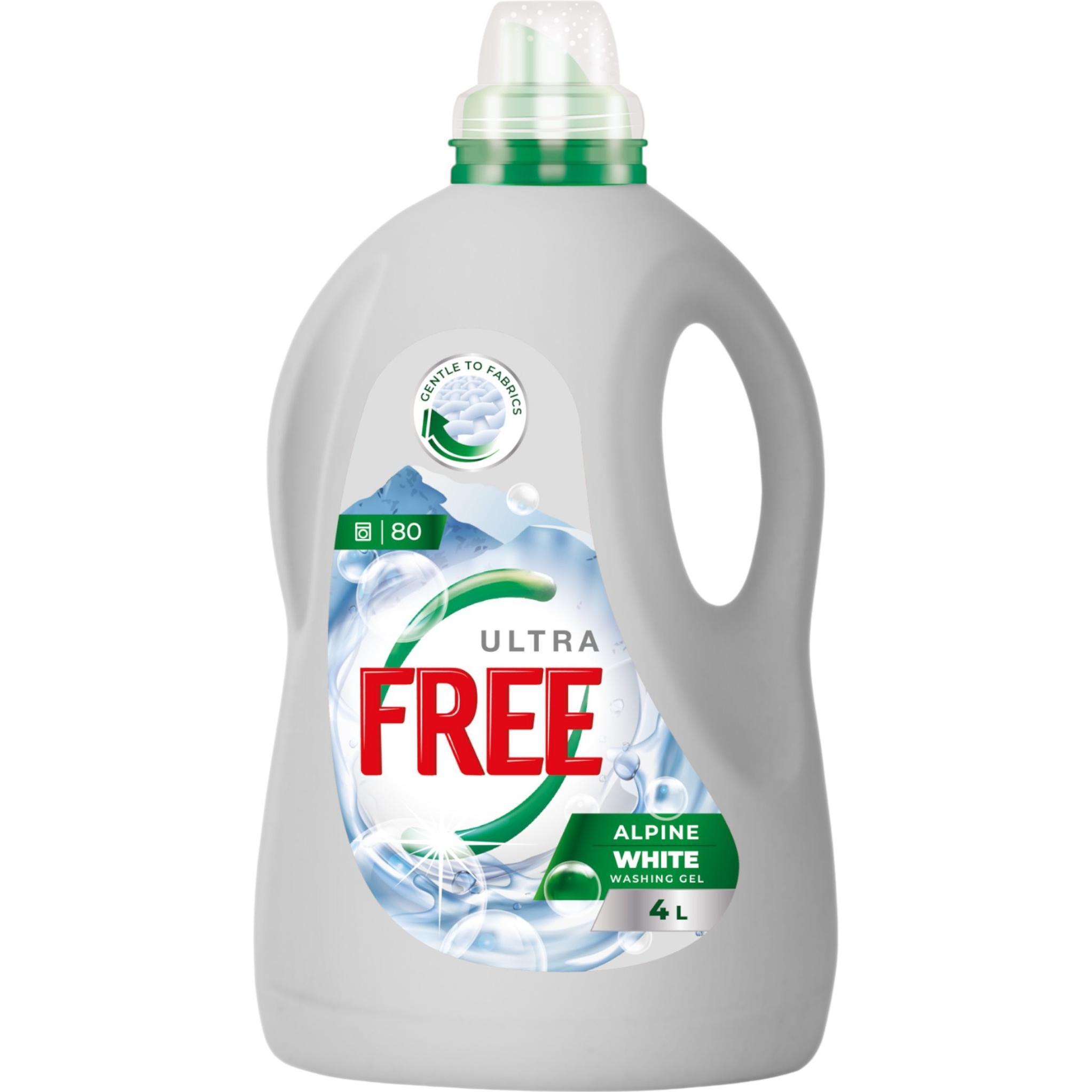 Гель для прання Free Alpine Freshness White з ароматом свіжості 4лфото1