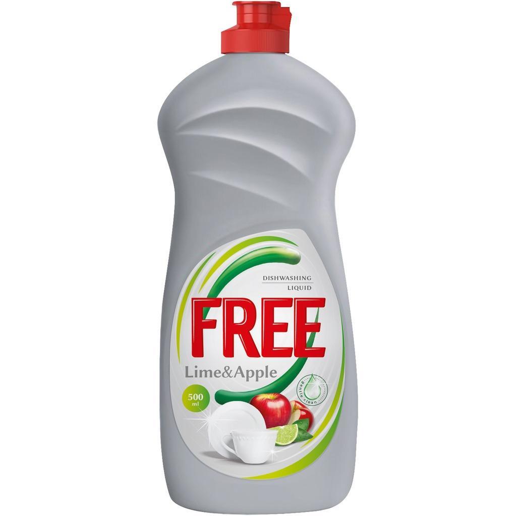 Гель для миття посуду Free 500мл лайм та яблукофото1