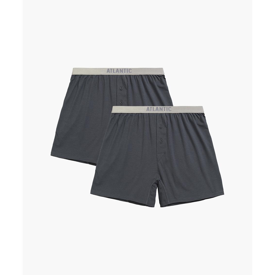 Набір боксерів чоловічих Atlantic 2BMB-005 2шт. S графітовіфото1