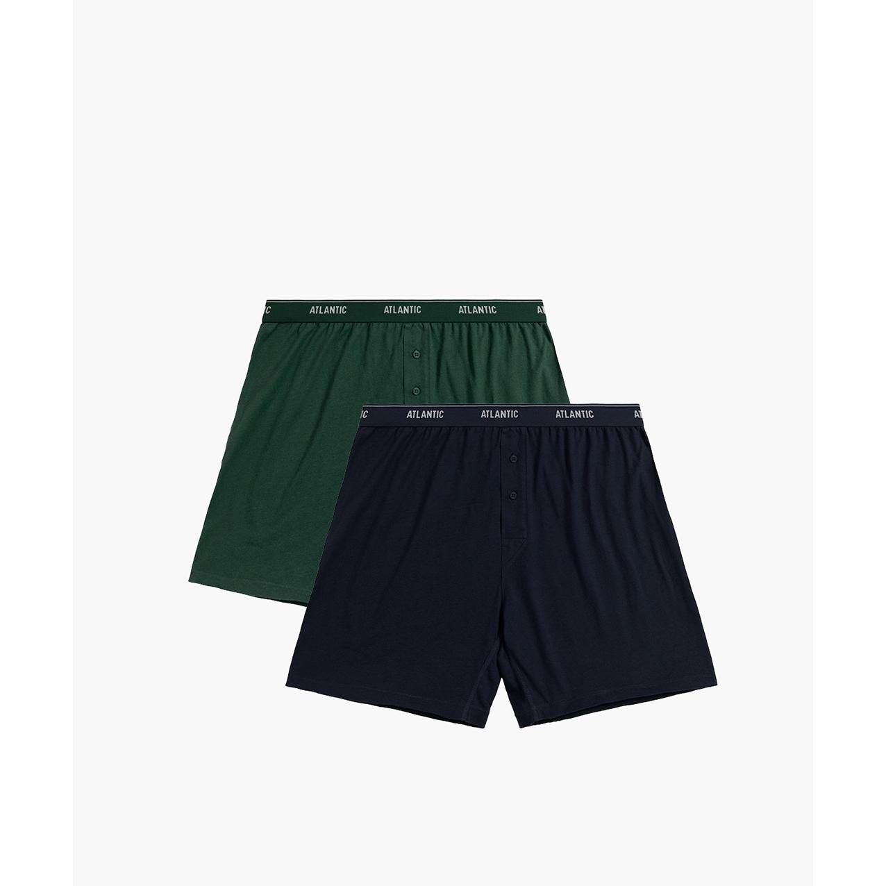 Набор боксеров мужских Atlantic 2RMX-001 2шт. 2XL синие/зеленые фото 1