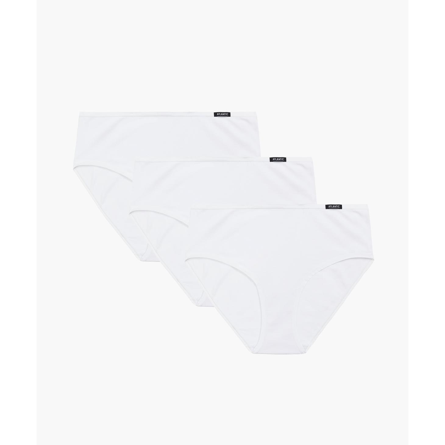 Набор женских трусов классика Atlantic 3BLP-603 3шт. M белые