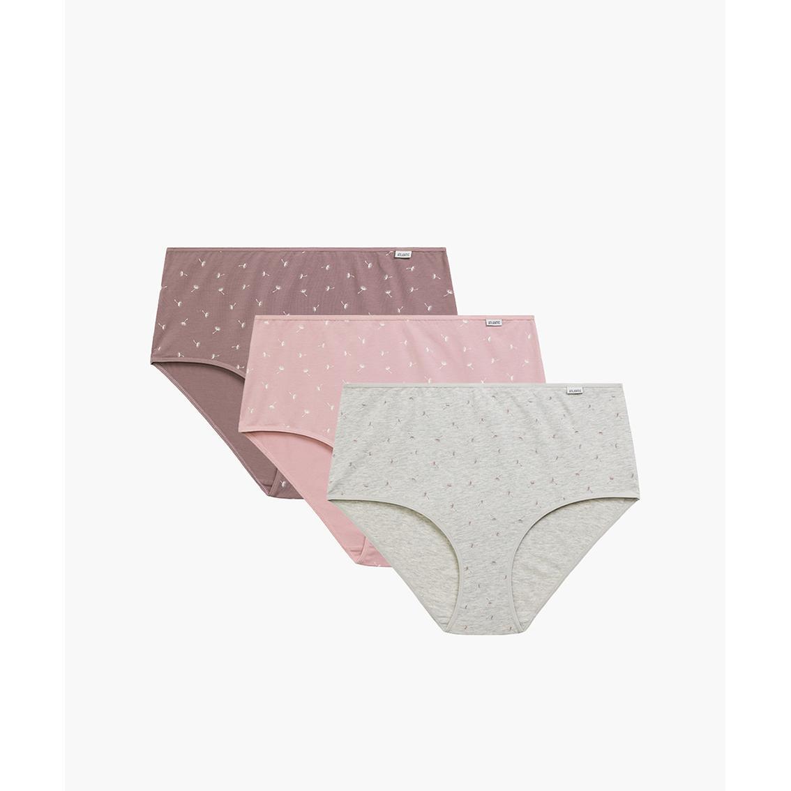 Набір трусів жіночих максі Atlantic 3LP-222 3шт. M сірі/темно-рожеві/рожевіфото1
