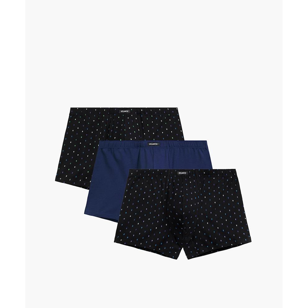 Набір боксерів чоловічих Atlantic 3MH-220 3шт. XL чорні/блакитніфото1