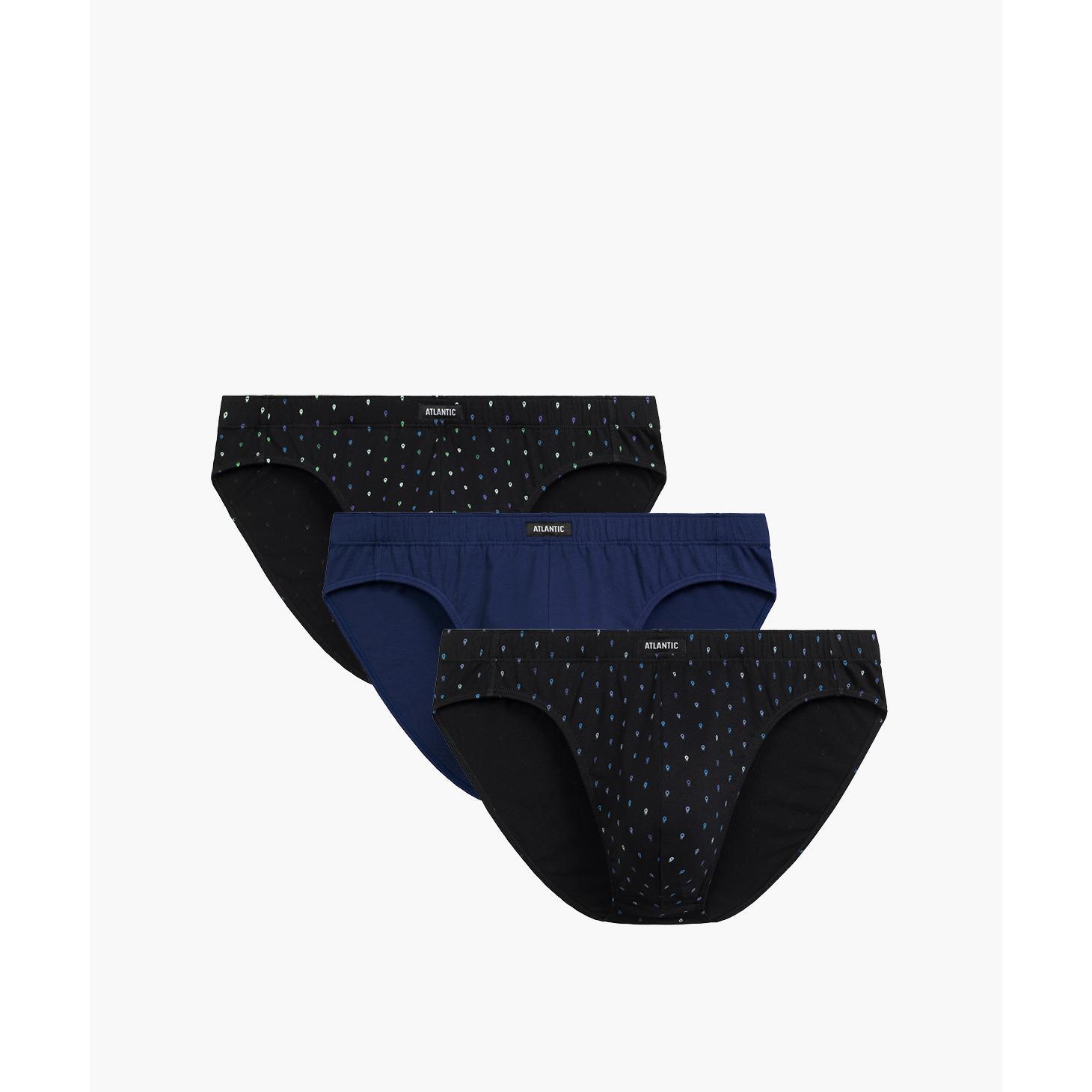 Набір трусів чоловічих спорт Atlantic 3MP-204 3шт. XL чорні/блакитніфото1