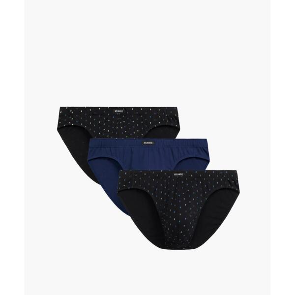 Набір трусів чоловічих спорт Atlantic 3MP-204 3шт. XL чорні/блакитніфото