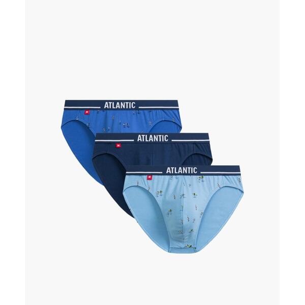 Набір трусів чоловічих спорт Atlantic 3MP-196 3шт. M блакитніфото