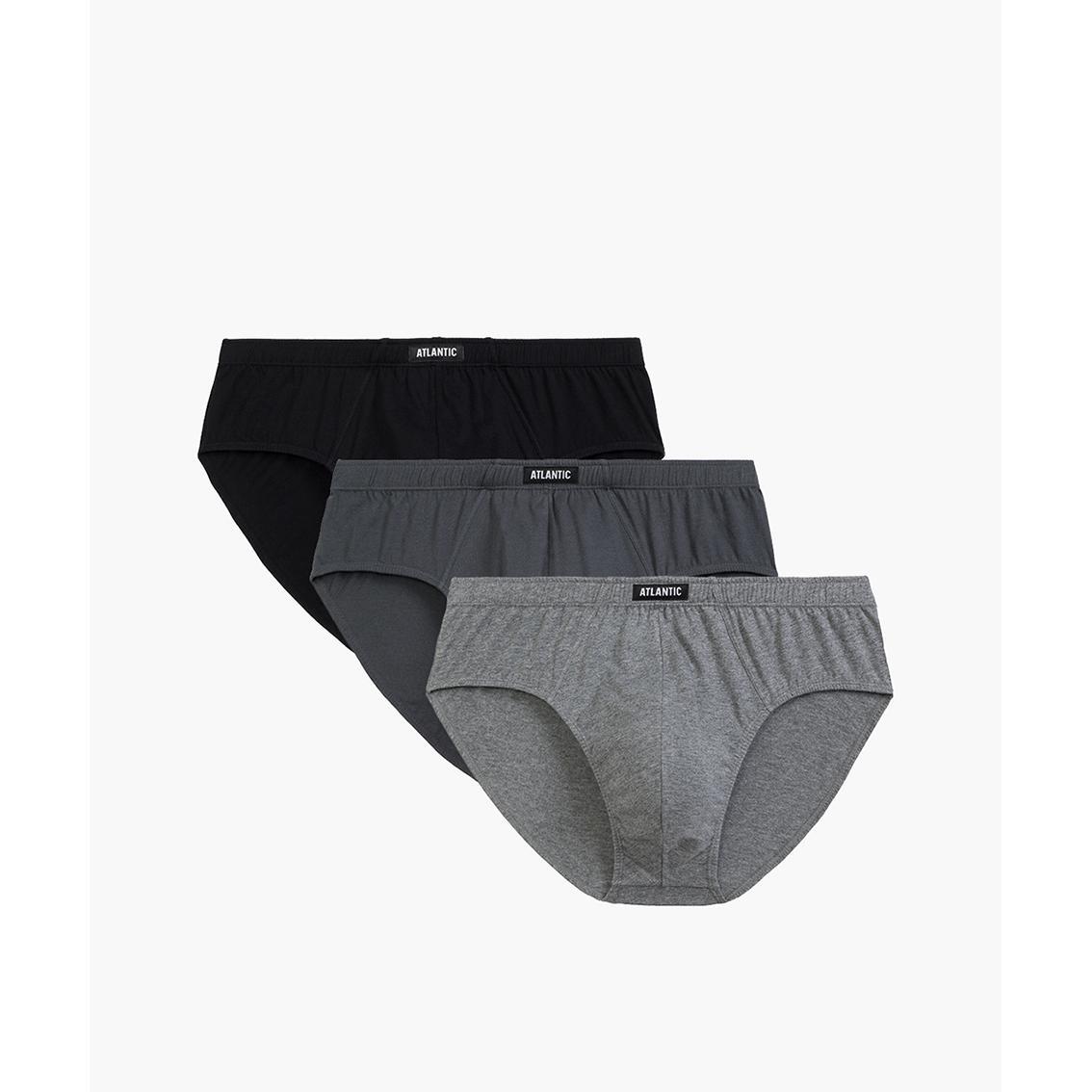 Набір трусів чоловічих класика Atlantic 3BMP-006 3шт. XL чорні/сірі/темно-сірі