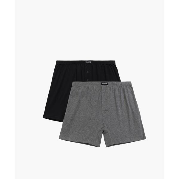 Набір боксерів чоловічих Atlantic 2BMB-003 2шт. 2XL чорні/сіріфото