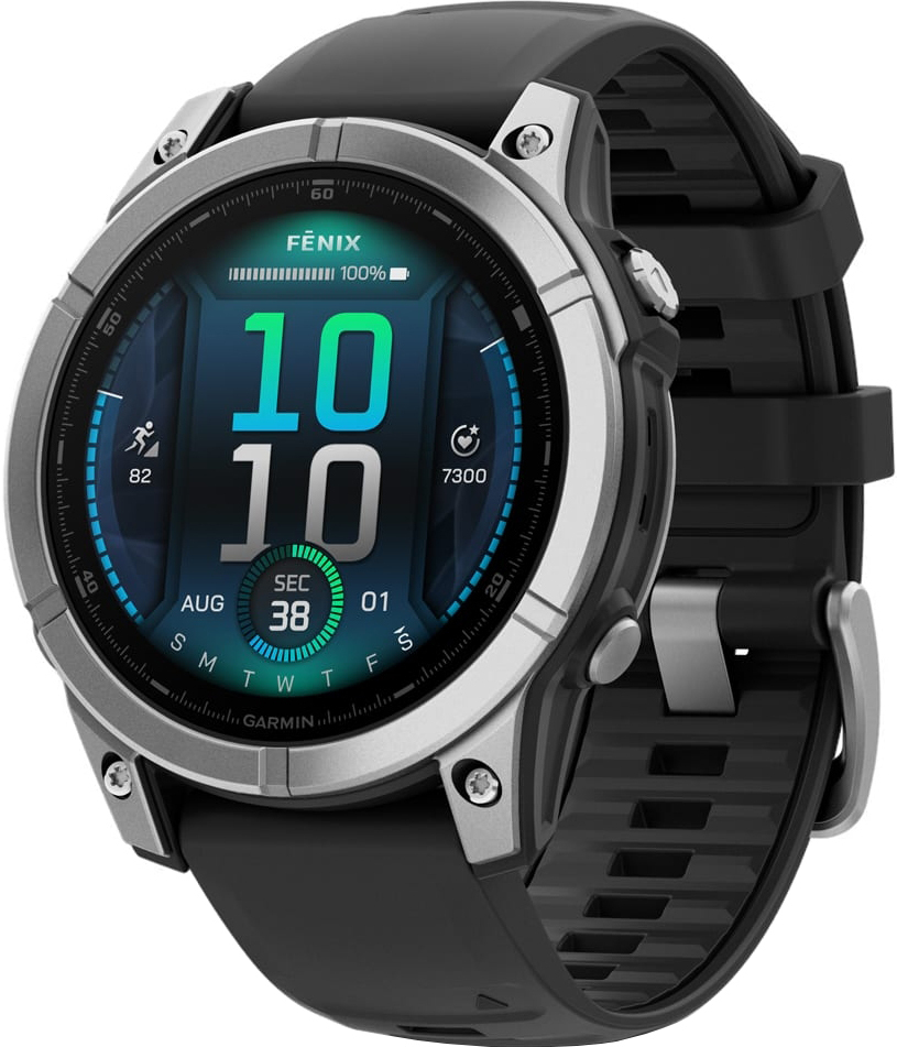 Смарт-годинник Garmin Fenix E 47mm Stainless Steel/Black (010-03025-00)фото1