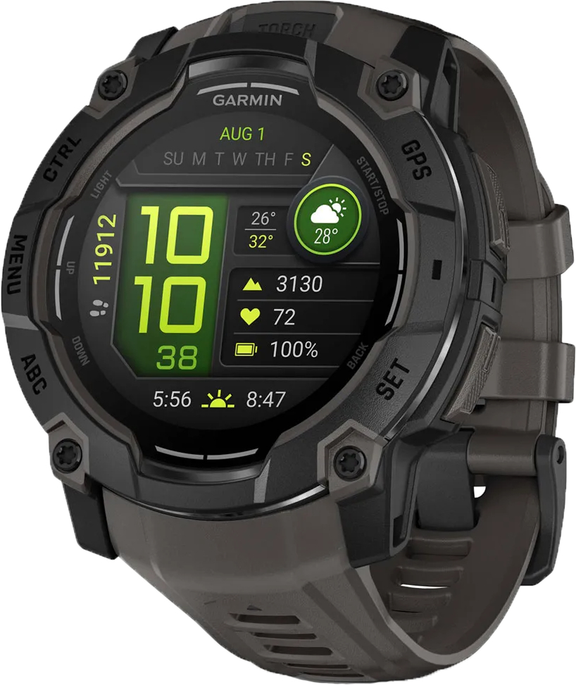 Смарт-часы Garmin Instinct 3 50mm AMOLED Black Bezel with Charcoal Band (010-03020-00) фото 1