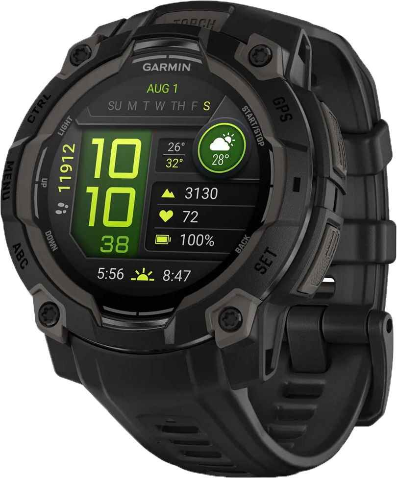 Смарт-часы Garmin Instinct 3 45mm AMOLED Black Bezel with Black Band (010-02936-00) фото 1