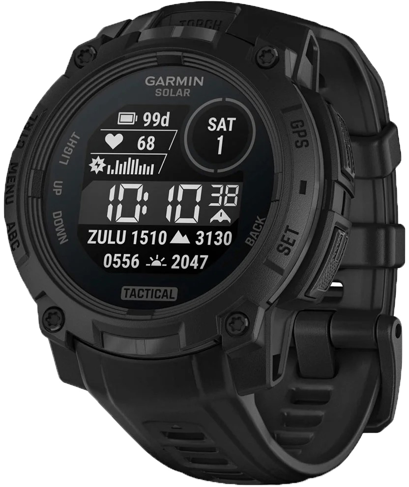 Смарт-годинник Garmin Instinct 3 45mm Tactical Solar Black (010-02934-50)фото1