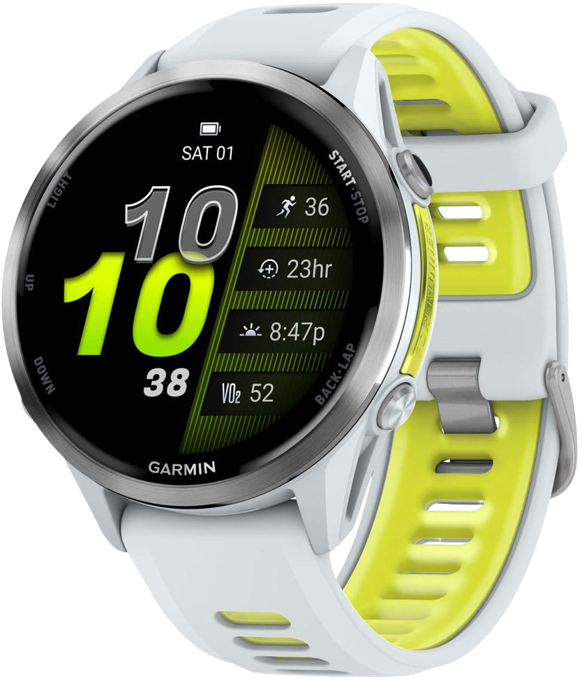 Смарт-годинник Garmin Forerunner 970 Whitestone/Amp Yellow (010-02969-11)фото1