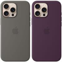 Комплект Чехол Apple для iPhone 16 Pro Max Silicone Case with MagSafe Stone Gray + Чехол Apple для iPhone 16 Pro Max Sil
