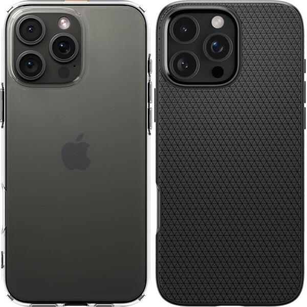 

Комплект Чехол Spigen для Apple iPhone 16 Pro, Ultra Hybrid, Crystal Clear + Чехол Spigen для Apple iPhone 16 Pro, Liqui