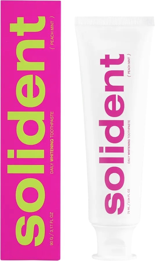 Зубна паста Solident Peach mint Персик-м'ята Щоденна відбілююча 90 гфото1