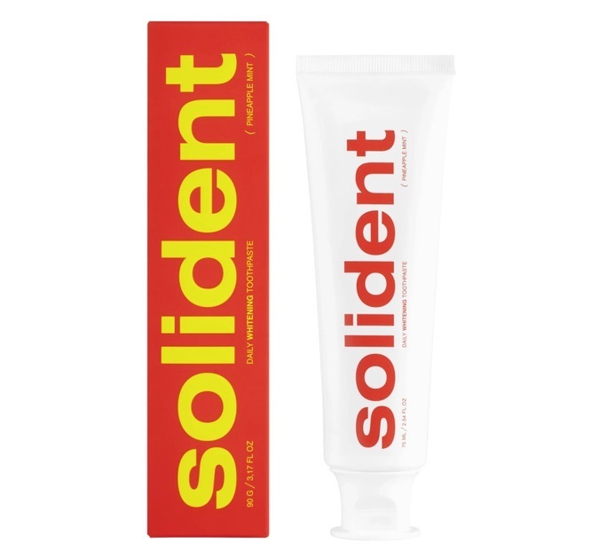 Зубна паста Solident Pineapple mint Ананас-м'ята Щоденна відбілююча 90 гфото1