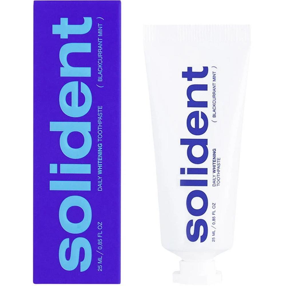 Зубная паста Solident Blackcurrant mint Смородина-мята Ежедневная отбеливающая 25 мл фото 1