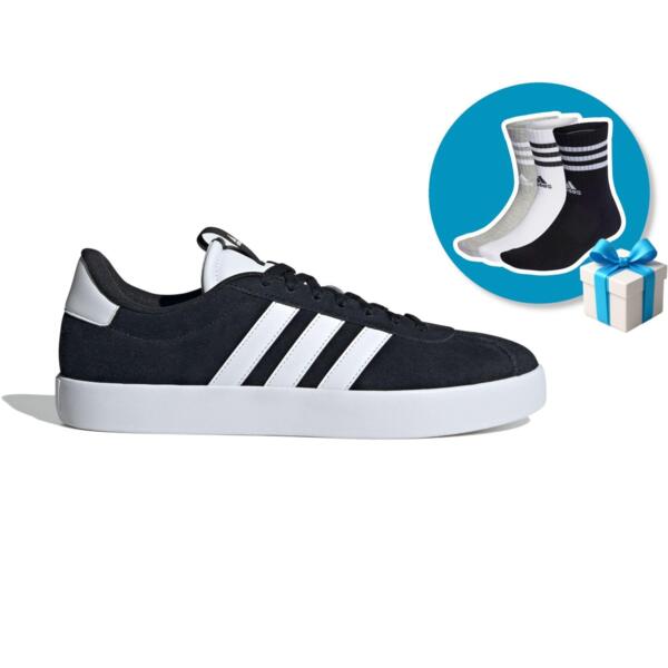 Кеды мужские Adidas Vl Court 3.0 ID6278 45 1/3 (10.5 UK) + Носки Adidas 3S C SPW CRW 3P IC1323 L разноцветные