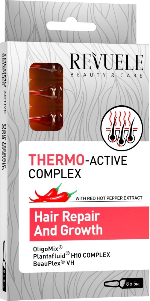 Ампули для волосся Revuele Термоактивний комплекс для відновлення та росту 8х5 млфото1