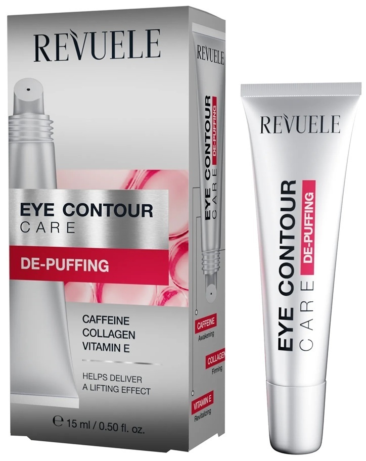 Гель для догляду за контуром очей Revuele проти набряків 15 млфото1
