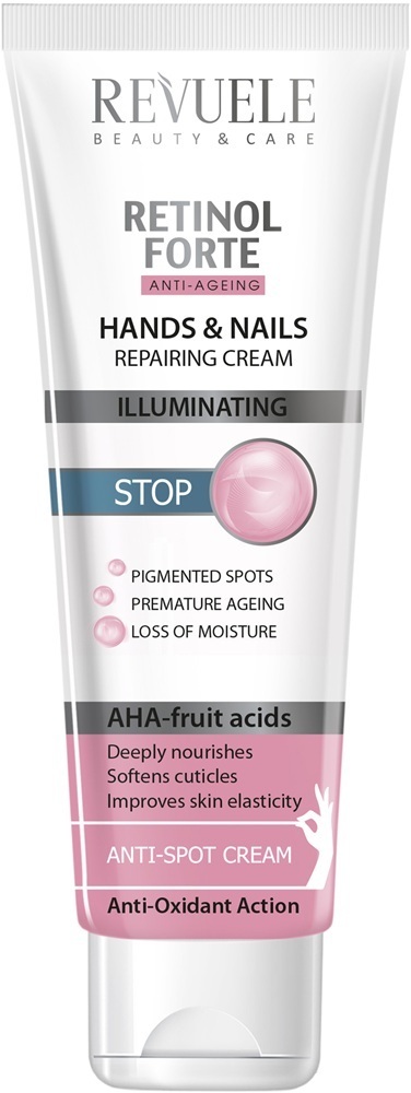 Крем для рук і нігтів Revuele Retinol Forte Anti-Ageing Hands & Nails Repairing антивіковий відновлюючий 100 млфото1