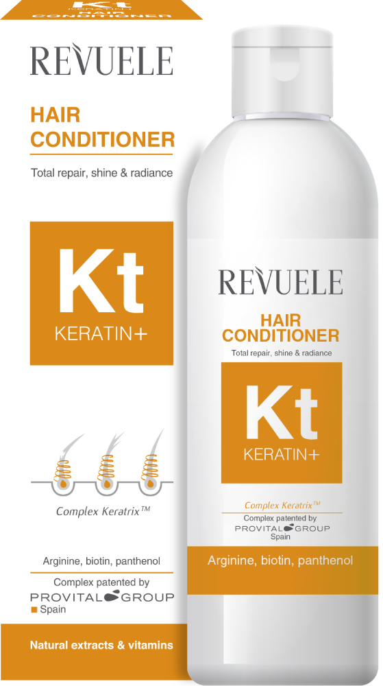 Кондиционер Revuele Keratin+ для ломких, тусклых, тонких волос 200 мл фото 1