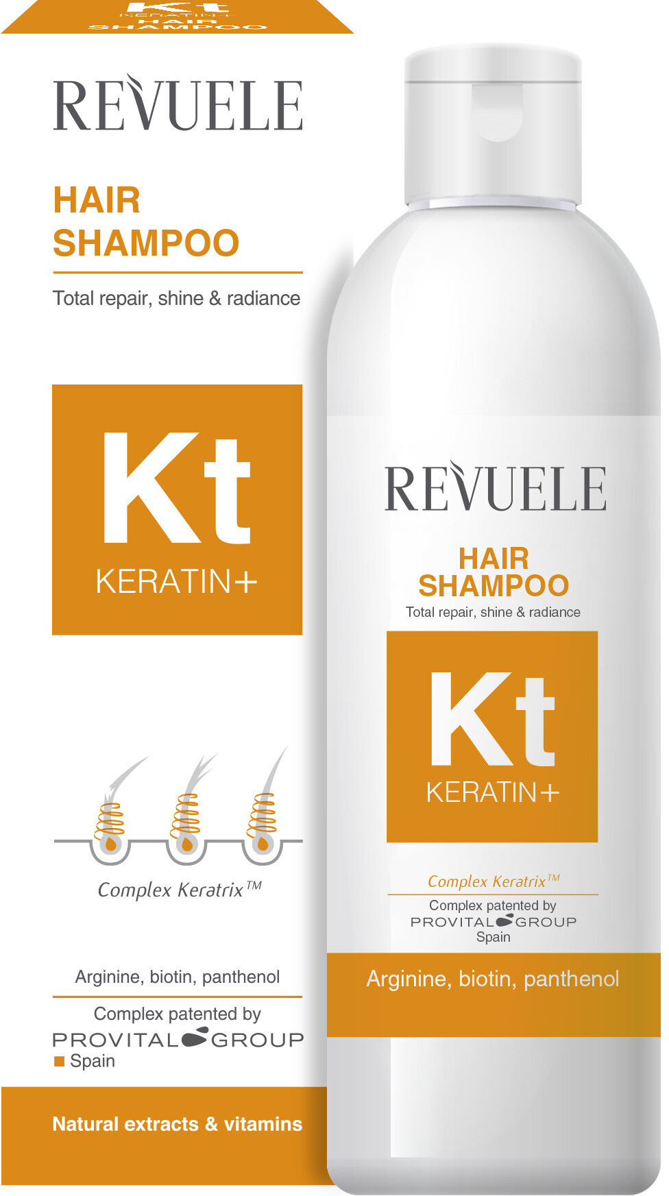 Шампунь Revuele Keratin+ для ломких, тусклых, тонких волос 200 мл фото 1