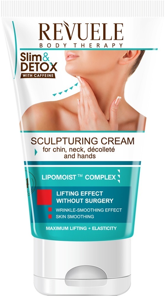 Крем з кофеїном Revuele Slim&Detox для підборіддя, шиї та зони декольте 150 млфото1