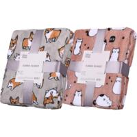 Набір пледів ARDESTO Flannel 160х200см корги, котики (ART0109P_ART0108PB)