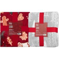 Набор пледов ARDESTO Christmas 160х200см имбирные домики,елки (ART0121PB_ART0110PB)
