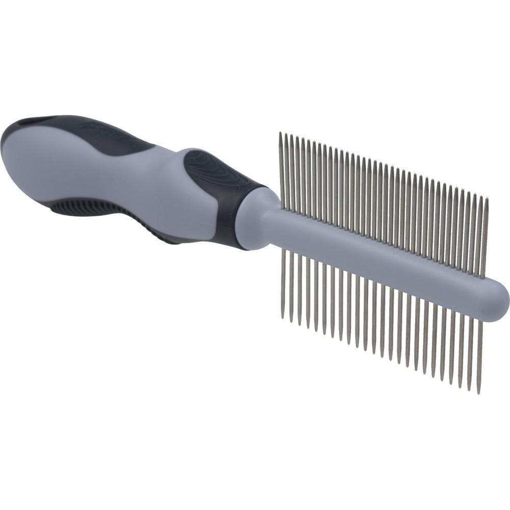 Расческа двухсторонняя AnimAll для вычесывания шерсти всех пород собак и кошек фото 1