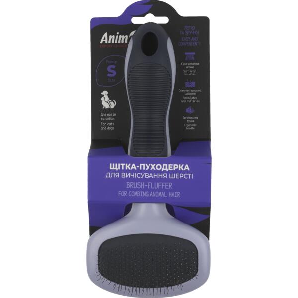 

Щетка-пуходерка AnimAll для вычесывания шерсти размер S (10ммх0,24мм)