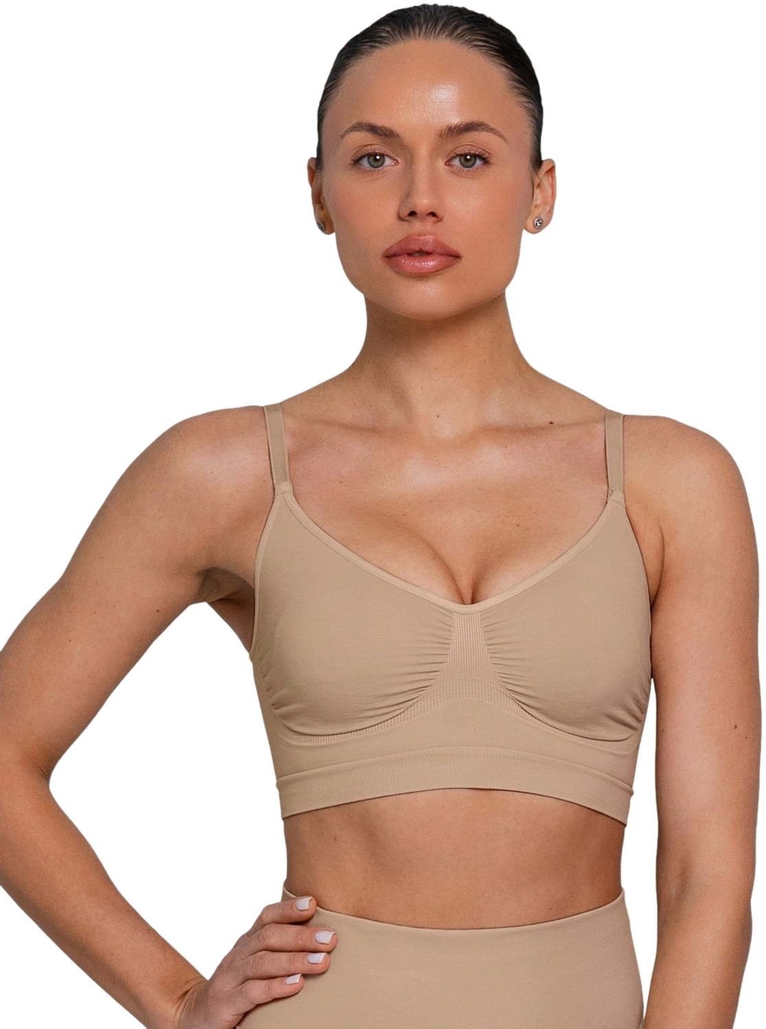 Бра безшовний Giulia Bra Shapewear XXL бежевий