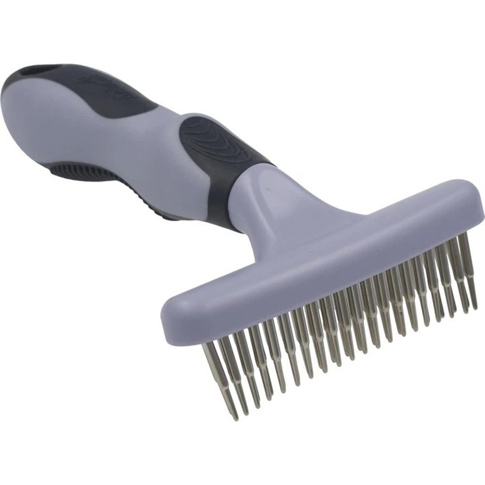 Грабли AnimAll двухрядные для вычесывания шерсти длинношерстных пород собак фото 1